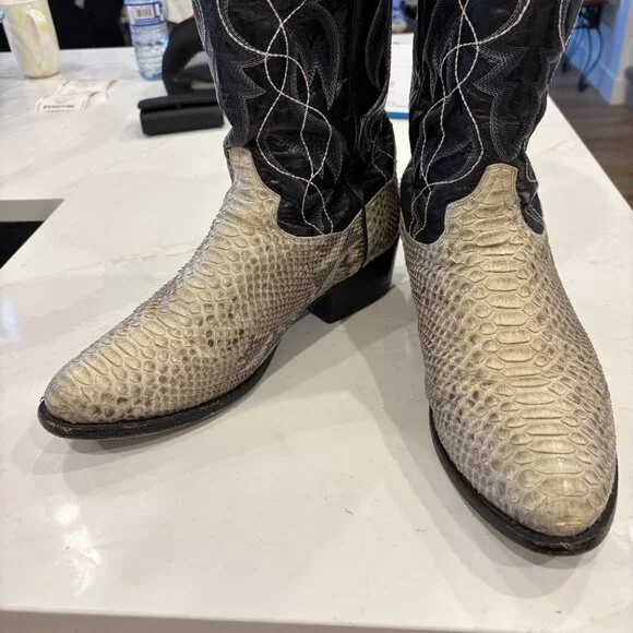 Top Quality Dan Post Python Skin Cowboy Boots - Picture 6 of 8